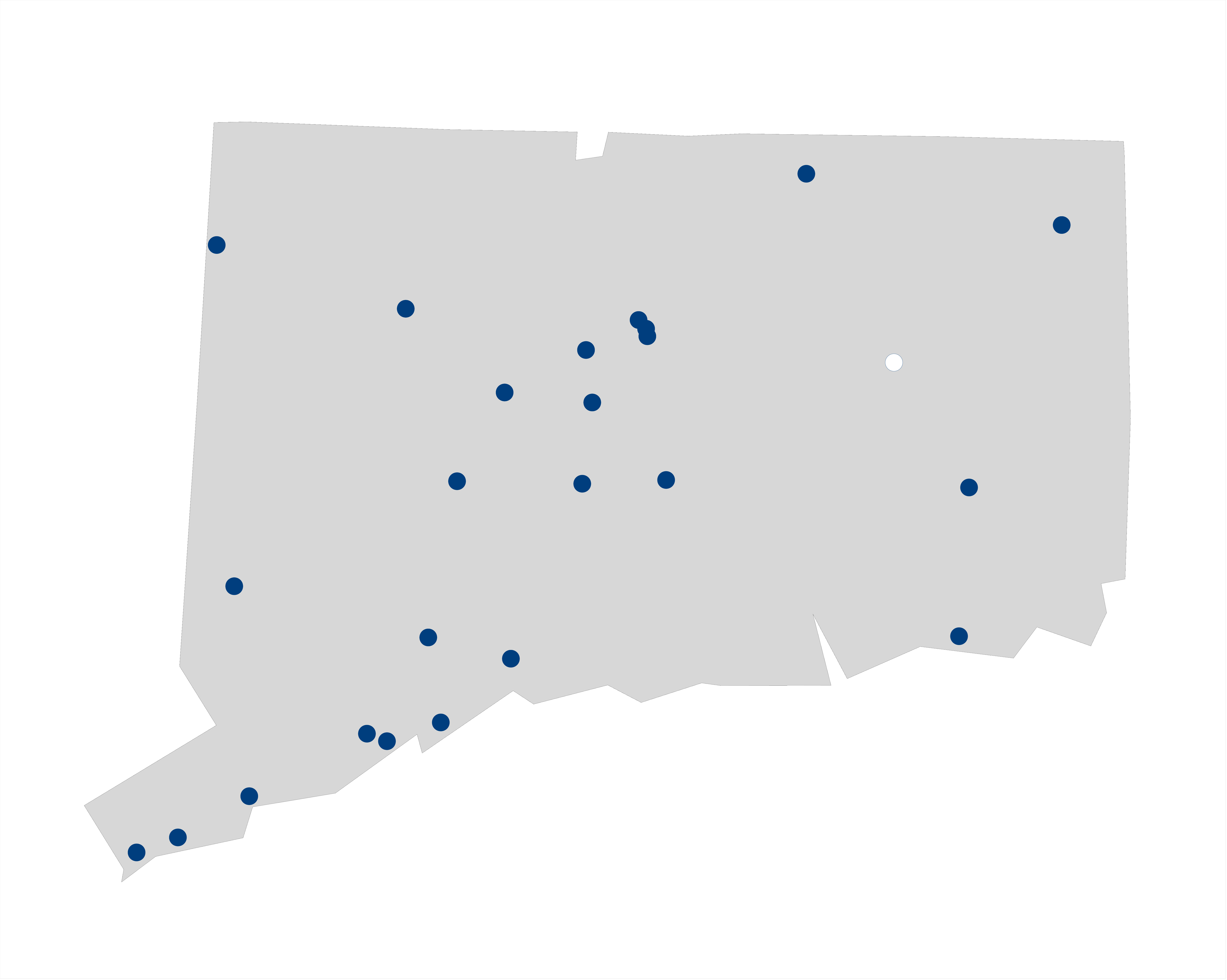 hospital palliative care map for Connecticut