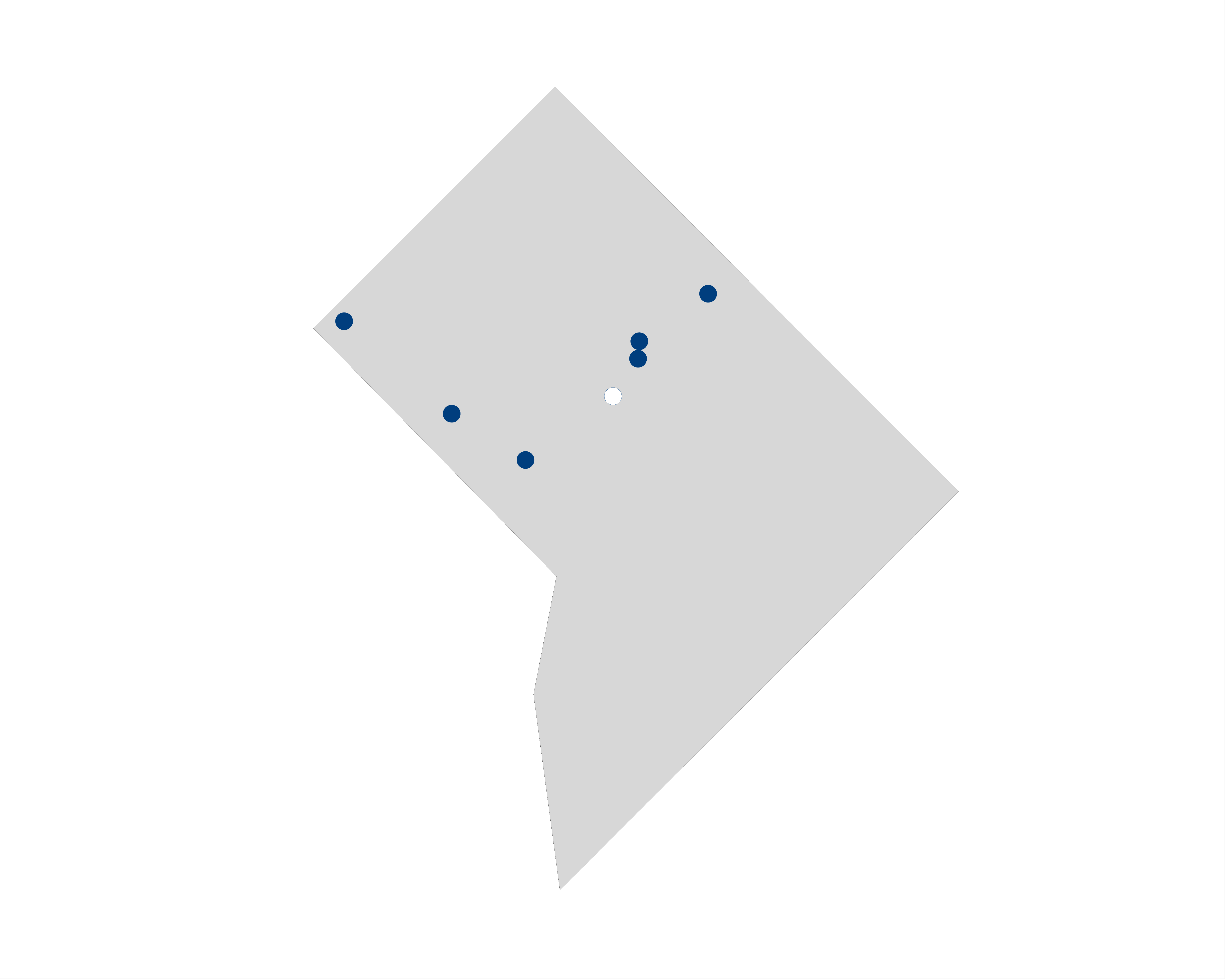 hospital palliative care map for District of Columbia