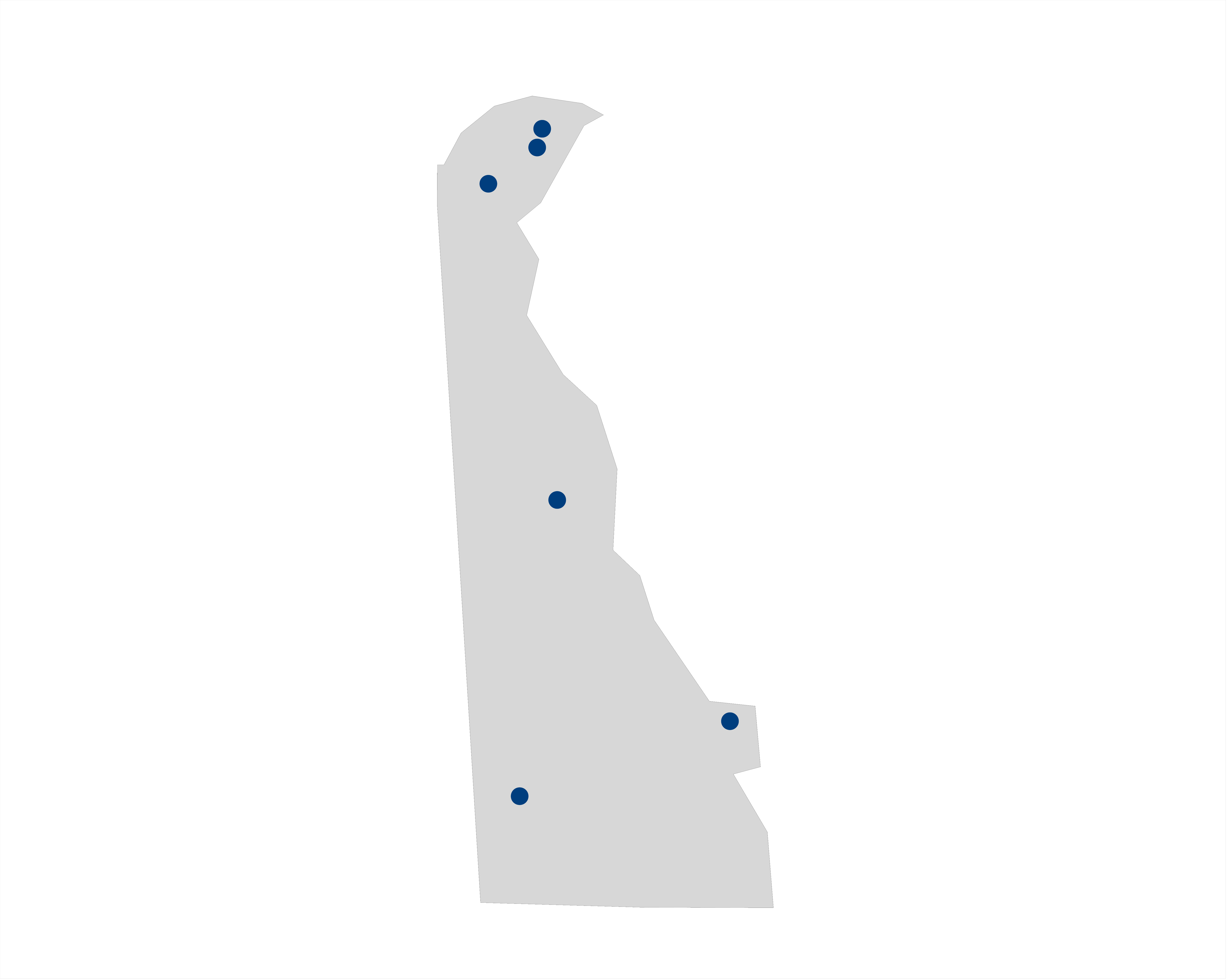 hospital palliative care map for Delaware