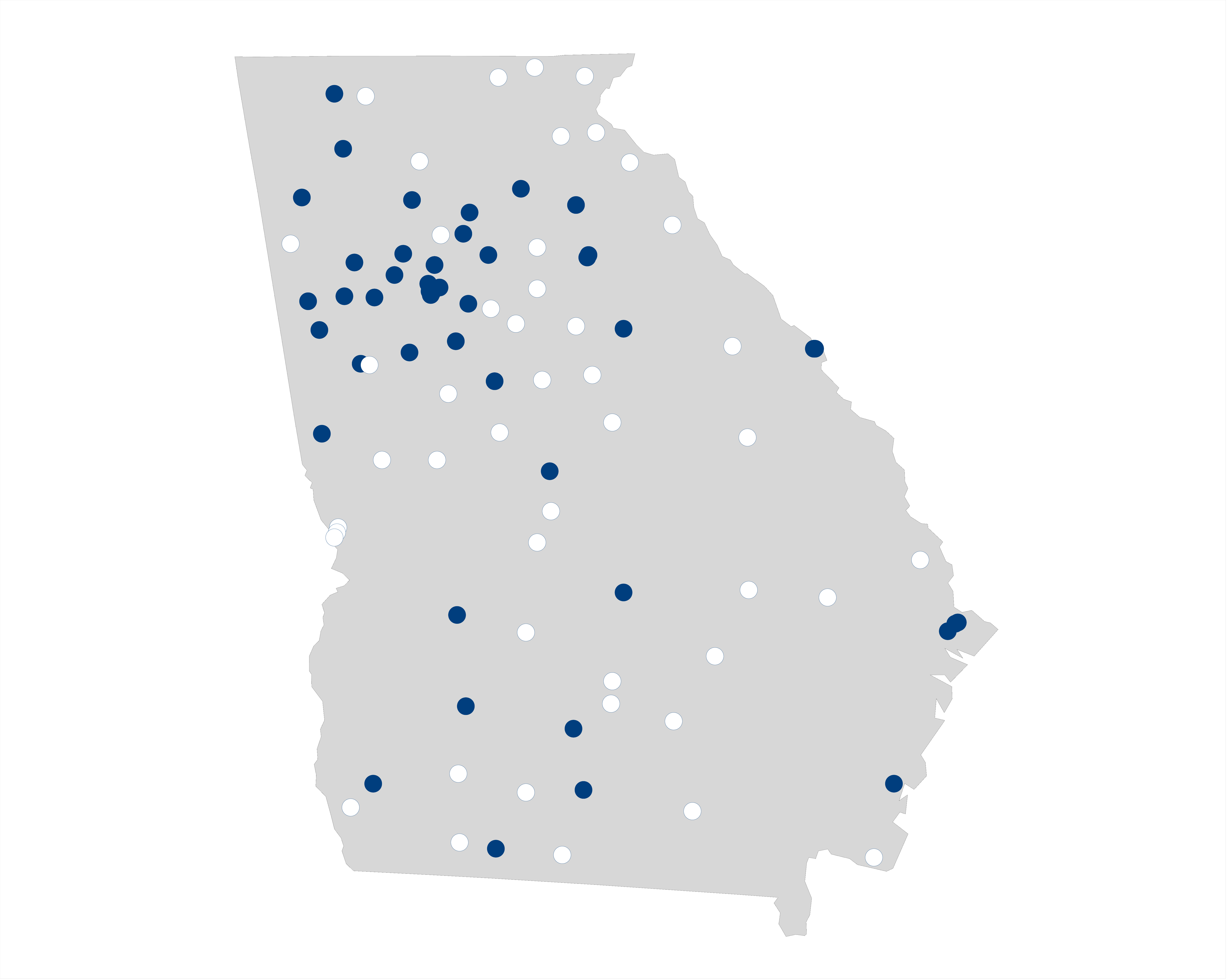 hospital palliative care map for Georgia