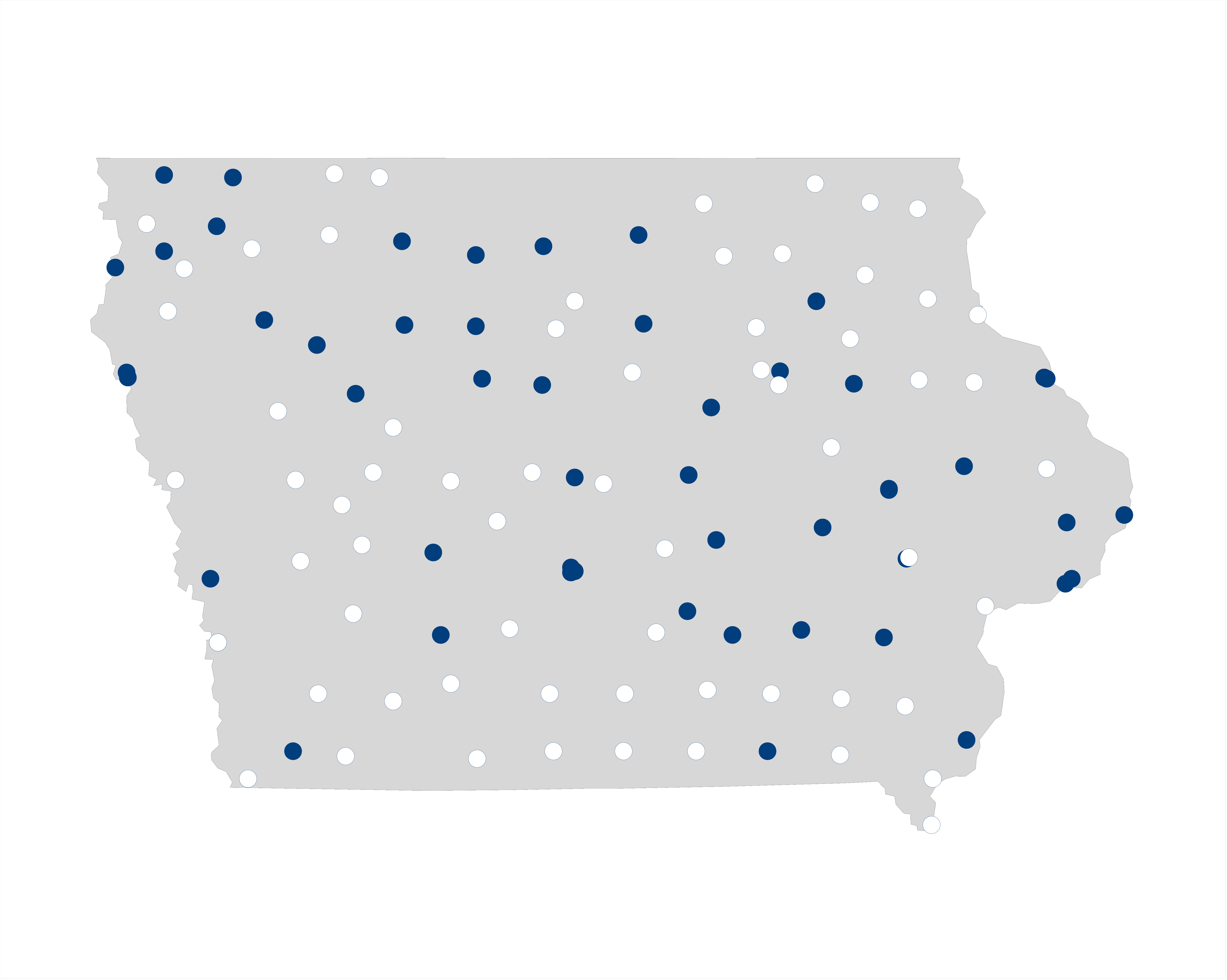 hospital palliative care map for Iowa