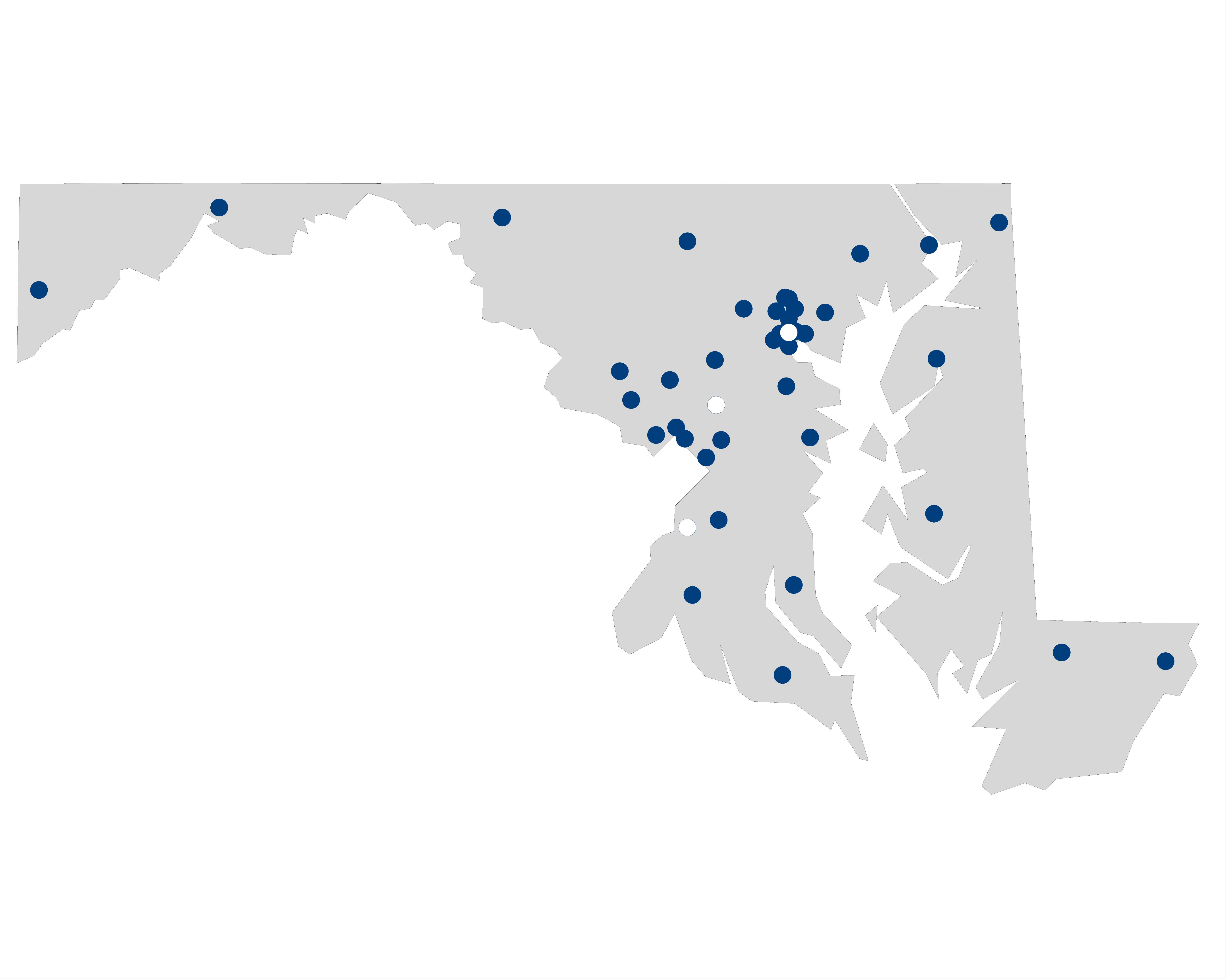 hospital palliative care map for Maryland