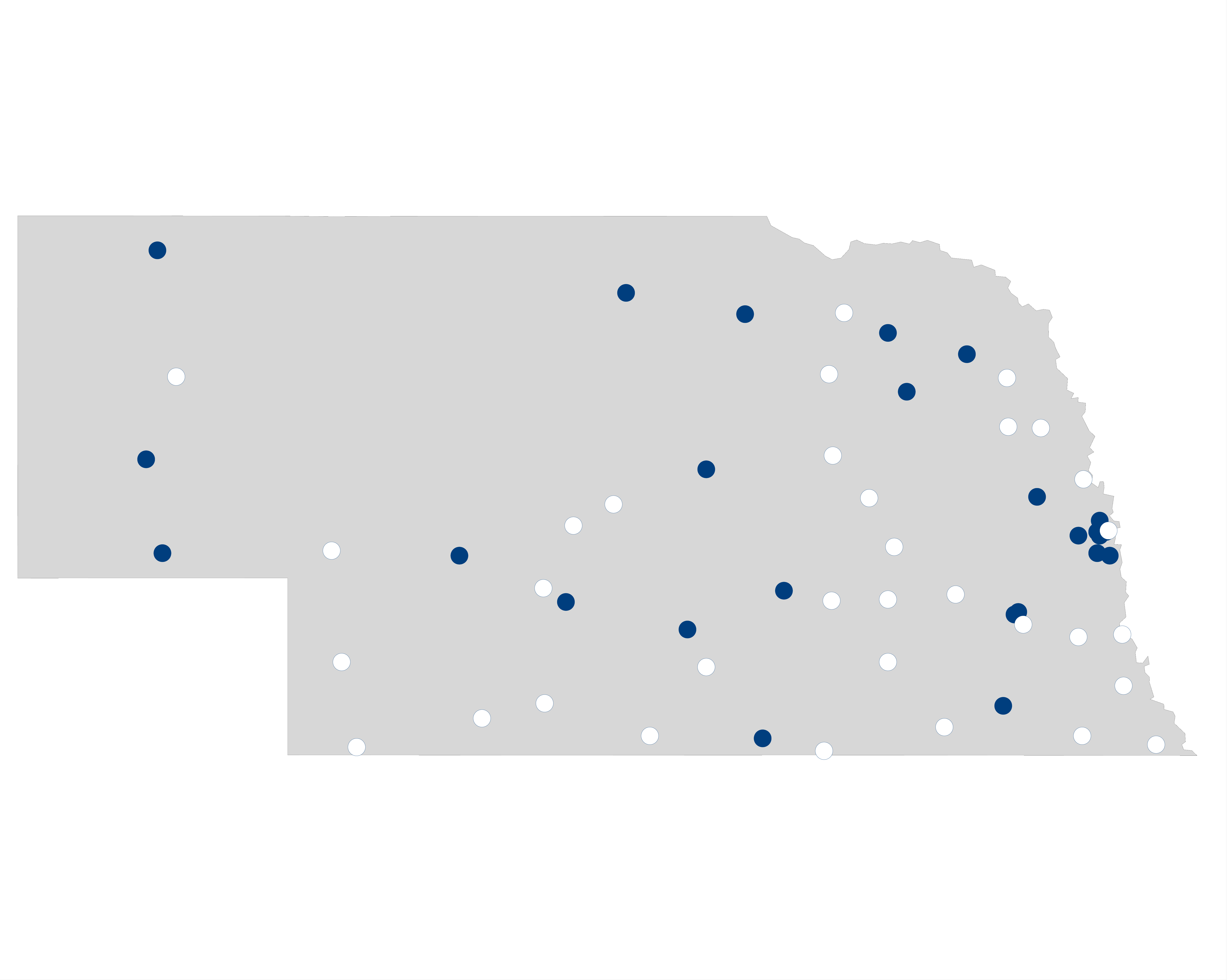 hospital palliative care map for Nebraska