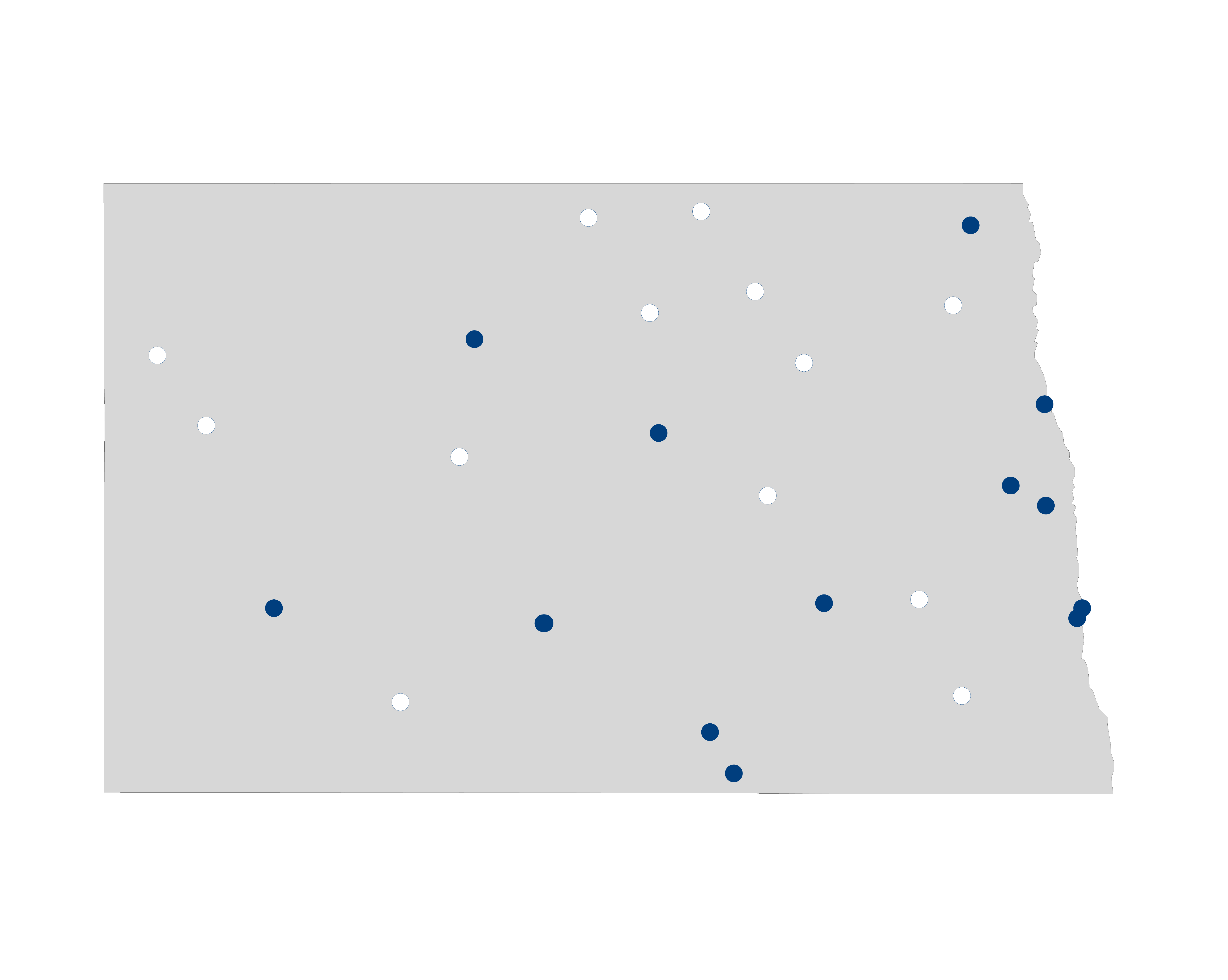 hospital palliative care map for North Dakota