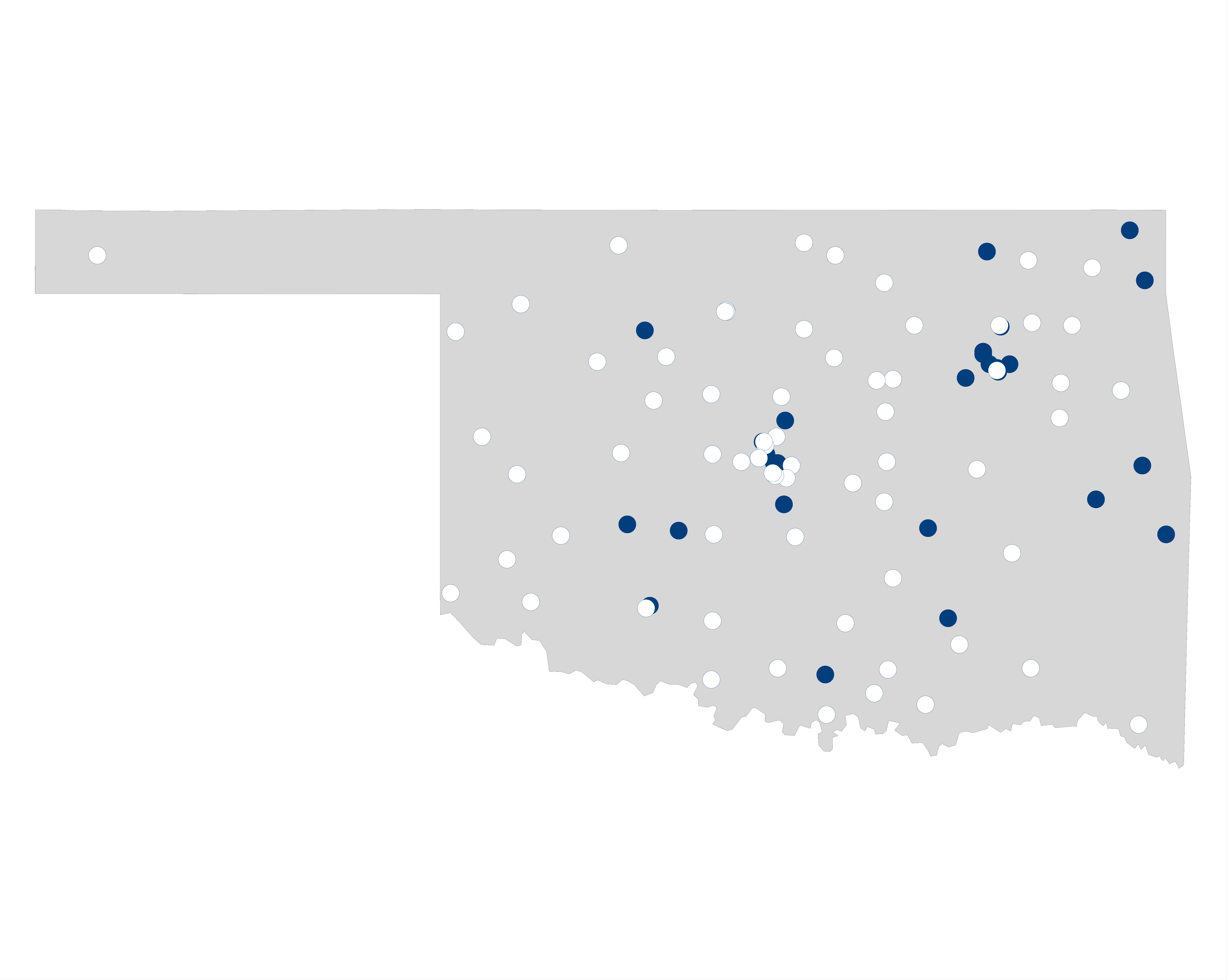 hospital palliative care map for Oklahoma