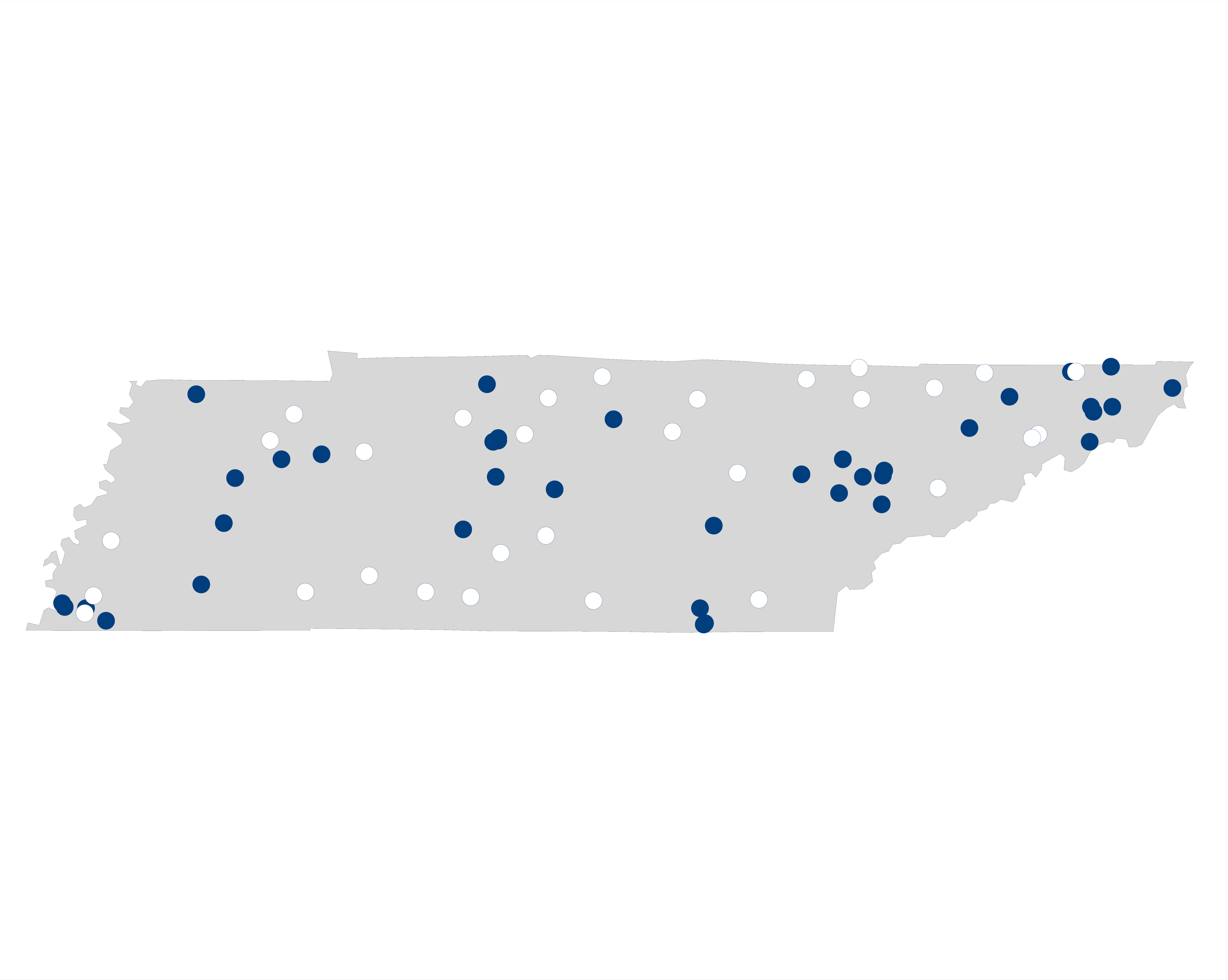 hospital palliative care map for Tennessee